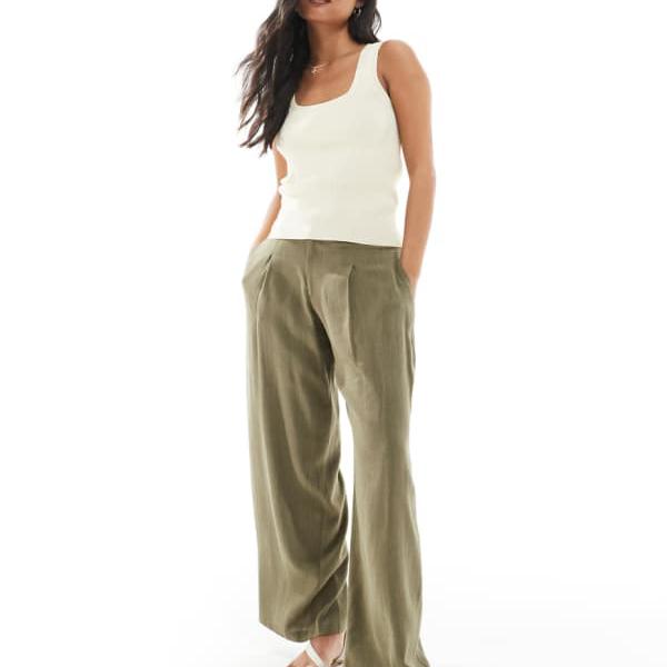 ミスセルフリッジ Miss Selfridge ミスセルフリッジプチリネンブレンドテーラードワイドレ