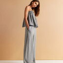 エイソス ASOS asos ASOS DESIGN シャーリングウエスト ワイドレッグ ブロデリー トラウザーズ コーディネート ウォッシュドグレー パンツ ボトム レディース 女性 インポートブランド 小さいサイズから大きいサイズまで(4)