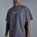 boohoo(ブーフー）BOOHOO オーバーサイズ限定ヘビーウェイトTシャツ トップス メンズ 男性 インポートブランド 小さいサイズから大きいサイズまで 20代 30代 40代 プレゼント 誕生日