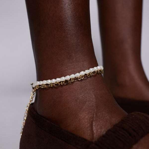 アルド ALDO ALDO コートサイド ステンレススチールチェーン アンクレット（ゴールド） アクセサリー レディース 女性 インポートブランド