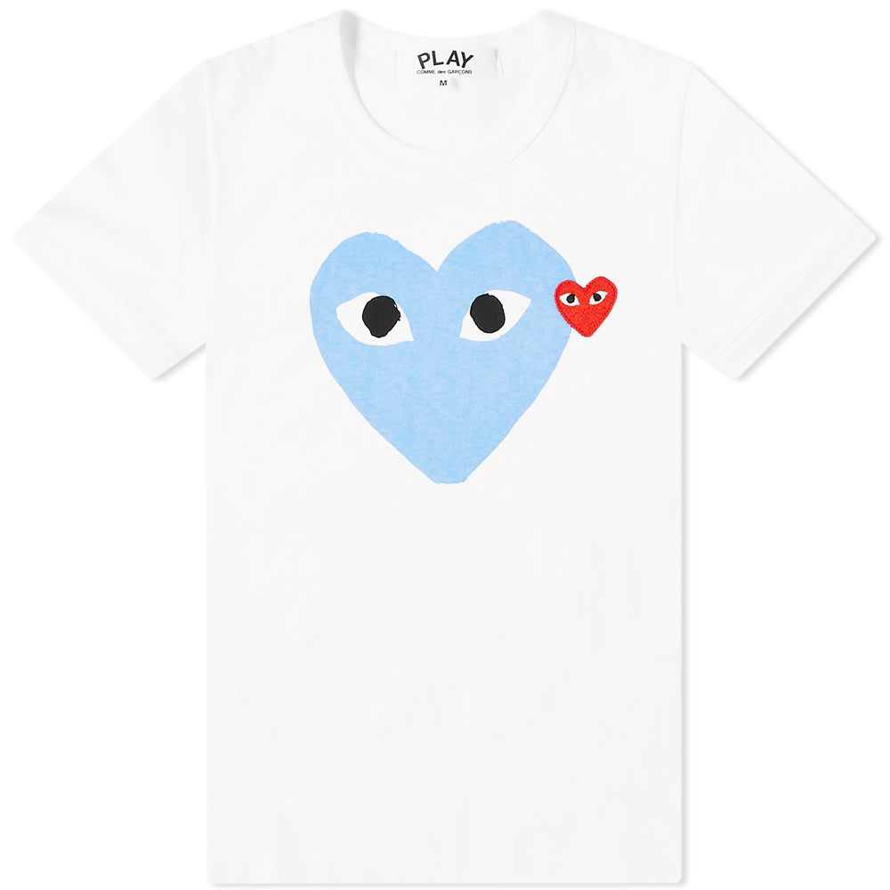 コム・デ・ギャルソン・プレイ PLAY COMME des GARCONS コムデギャルソンプレイウィメンズダブルハートロゴTシャツ トップス メンズ 男性 インポートブランド 小さいサイズから大きいサイズまで