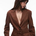 エイソス ASOS asos ASOS DESIGN オーバーサイズ シンチウエスト ベルト付きブレザー(チョコレート色) アウター レディース 女性 インポートブランド 小さいサイズから大きいサイズまで