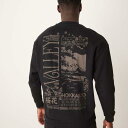 エイソス ASOS asos ASOS DESIGNのオーバーサイズクルーネック、胸と背中にプリント入り、ブラック トップス メンズ 男性 インポートブランド 小さいサイズから大きいサイズまで(4)