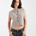 エイソス ASOS asos ASOS DESIGN ボタン付きステッチテクスチャードウエストコート(マッシュルーム) トップス レディース 女性 インポートブ...
