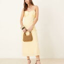 プリティーラビッシュ Pretty Lavish Pretty Lavish コントラストシフォンバストマキシスリップドレス(レモン色) ワンピース レディース 女性 インポートブランド 小さいサイズから大きいサイズまで