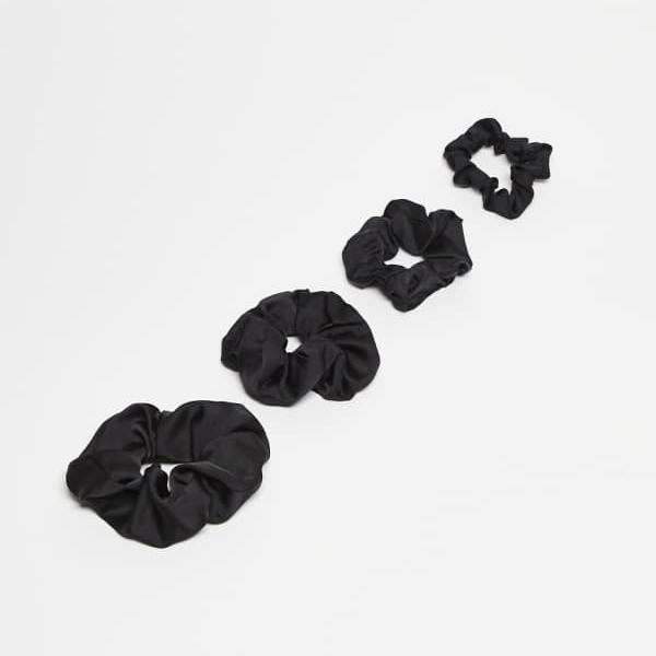 デザインビーdesignb DesignB DesignB London サテンシュシュ(ブラック)4個パック アクセサリー レディース 女性 インポートブラン...