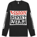ヴィジョンストリートウェア Vision Streetwear VisionStreetwear長袖WaveyOGロゴTシャツ トップス メンズ 男性 インポートブランド 小さいサイズから大きいサイズまで