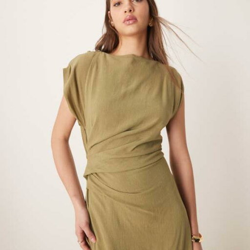 エイソス ASOS asos ASOS DESIGN リネン オープンバック ドレープウエスト ミディドレス(カーキ) ワンピース レディース 女性 インポートブランド 小さいサイズから大きいサイズまで エイソス ASOS asos ASOS DESIGN リネン オープンバック ドレープウエスト ミディドレス(カーキ) ワンピース レディース 女性 インポートブランド 小さいサイズから大きいサイズまで