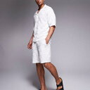 ザクチュールクラブ The Couture Club クチュールクラブのコーディニットのオフホワイトのチェッカーボードショーツ パンツ ボトム メンズ 男性 インポートブランド 小さいサイズから大きいサイズまで