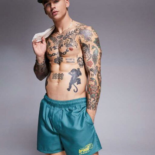 エイソス ASOS asos ASOS DESIGN ショート丈スイムショーツ(グリーンのプリント入り) 水着 メンズ 男性 インポートブランド 小さいサイズから大きいサイズまで エイソス ASOS asos ASOS DESIGN ショート丈スイムショーツ(グリーンのプリント入り) 水着 メンズ 男性 インポートブランド 小さいサイズから大きいサイズまで