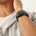 エイソス ASOS asos ASOS DESIGN 5個セット ビーズブレスレット チェーン&ファブリック ブラック アクセサリー メンズ 男性 インポートブ...