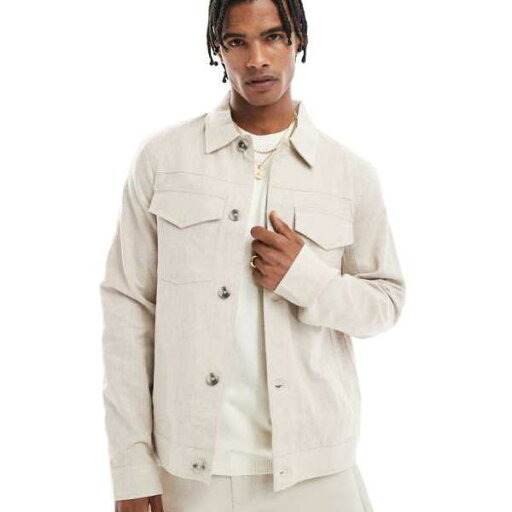 リバーアイランド River Island RIVER ISLAND リバーアイランドのリネンウエスタンジャケット(ストーン) アウター メンズ 男性 インポートブランド 小さいサイズから大きいサイズまで リバーアイランド River Island RIVER ISLAND リバーアイランドのリネンウエスタンジャケット(ストーン) アウター メンズ 男性 インポートブランド 小さいサイズから大きいサイズまで
