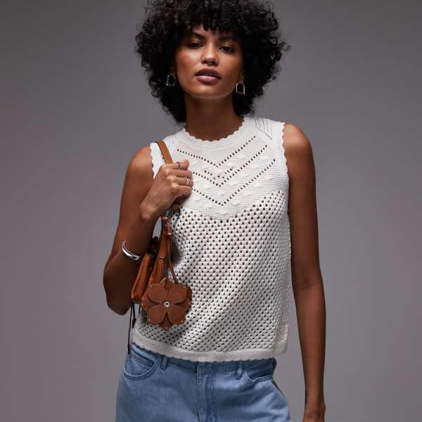 リーバイス Levi's リーバイス エイドリアン クロシェタンク（エクリュ） トップス レディース 女性 イ..