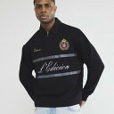 リバーアイランド River Island RIVER ISLAND リバーアイランド ヘリテージ スポーツ ポロ(ブラック) トップス メンズ 男性 インポートブランド 小さいサイズから大きいサイズまで