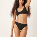 エイソス ASOS asos ASOS DESIGN リブドTバック(ブラック) 下着 レディース 女性 インポートブランド 小さいサイズから大きいサイズまで(4)