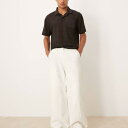 エイソス ASOS asos ASOS DESIGNのエクリュのスーパーバギーパンツ(カーペンターディテール付き) パンツ ボトム メンズ 男性 インポートブランド 小さいサイズから大きいサイズまで