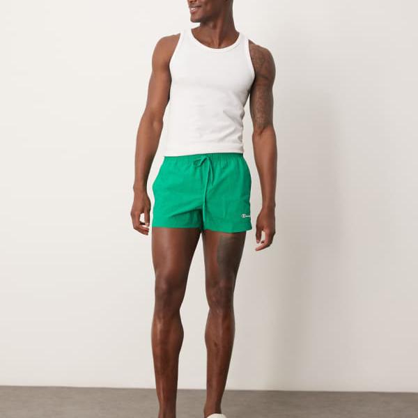 チャンピオン Champion CHAMPION チャンピオンのグリーンのスイムショーツ 水着 メンズ 男性 インポートブランド 小さいサイズから大きいサイズまで