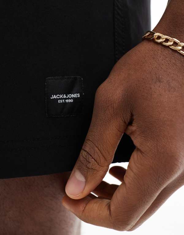 ジャックアンドジョーンズ Jack & Jones ジャック＆ジョーンズの黒の水着ショーツ 水着 メンズ 男性 インポートブランド 小さいサイズから大きいサイズまで