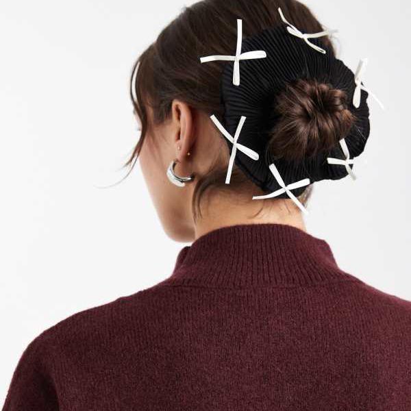 ヴェロモーダ Vero Moda ヴェロモーダのリボンアップリケシュシュ(ブラック) アクセサリー レディース 女性 インポートブランド