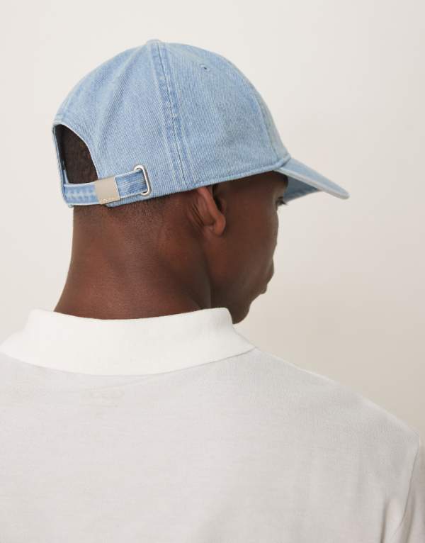 カルバンクラインジーンズ Calvin Klein Jeans カルバン・クライン・ジーンズの刺繍入りデニムロゴキャップ（ブルー） パンツ ボトム メンズ 男性 インポートブランド 小さいサイズから大きいサイズまで