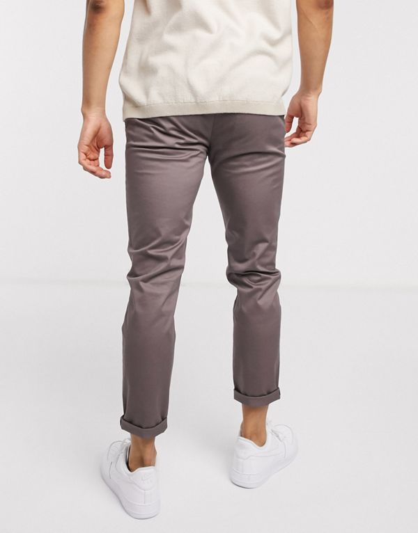 リバーアイランド River Island RIVER ISLAND 紫のリバーアイランドスキニーチノス パンツ ボトム メンズ 男性 インポートブランド 小さいサイズから大きいサイズまで