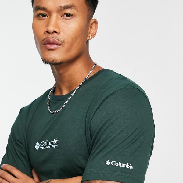 コロンビア Columbia コロンビア CSC ベーシック ロゴ T シャツ、スプルース グリーン ASOS 限定 トップス メンズ 男性 インポートブランド 小さいサイズから大きいサイズまでのサムネイル