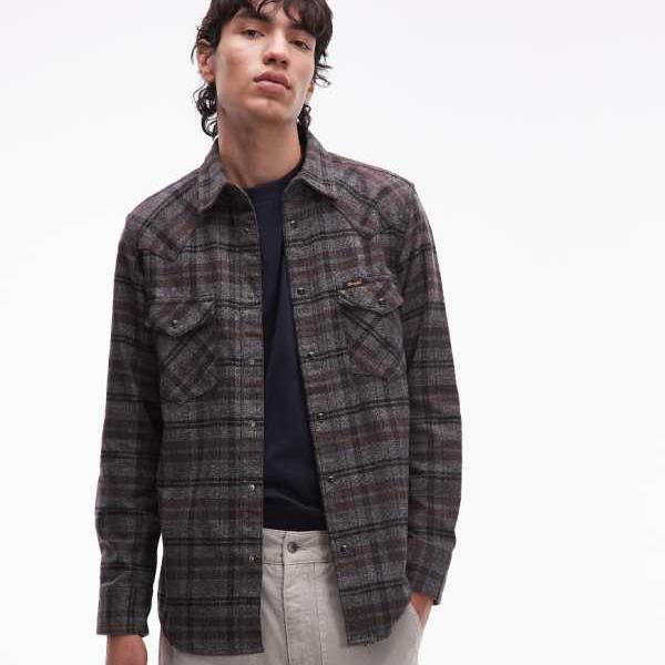 ラングラー Wrangler ラングラーの長袖ウエスタンシャツ（ブラックチェック） トップス メンズ 男性 イ..