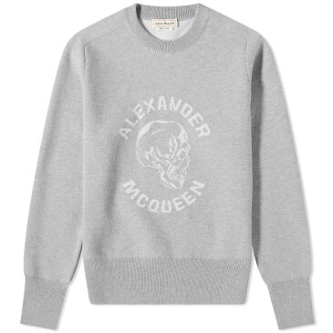 アレキサンダー・マックイーン Alexander McQueen アレクサンダーマックイーンスカルロゴクルーニット トップス メンズ 男性 インポートブランド 小さいサイズから大きいサイズまで