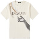 バルマン BALMAIN balmain バルマン スタチュー プリント ロゴ Tシャツ トップス メンズ 男性 インポートブランド 小さいサイズから大きいサイズまで