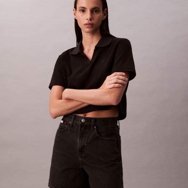 カルバンクラインジーンズ Calvin Klein Jeans カルバン・クライン・ジーンズのデニムショートパンツ（ブラック） パンツ ボトム レディース 女性 インポートブランド 小さいサイズから大きいサイズまで