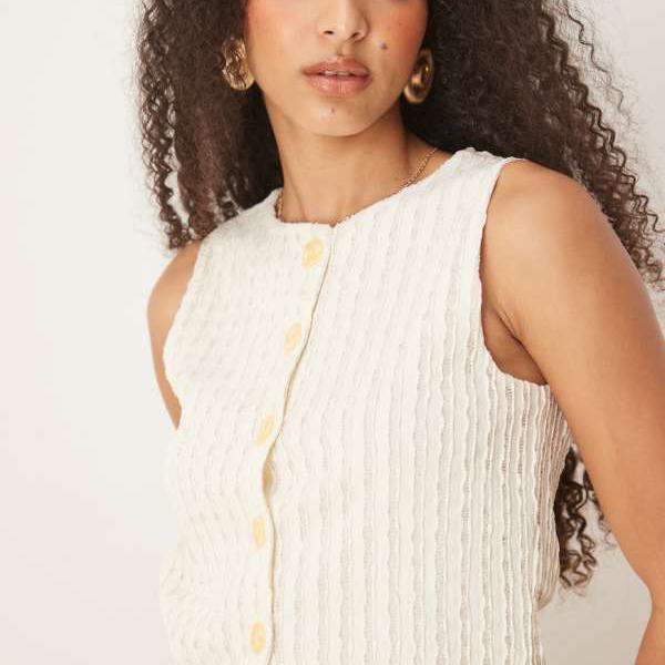  ASOS asos ASOS DESIGN ǥ ƥ㡼 ȥ ȥåסʥ꡼࿧ ȥåץ ǥ  ݡ...