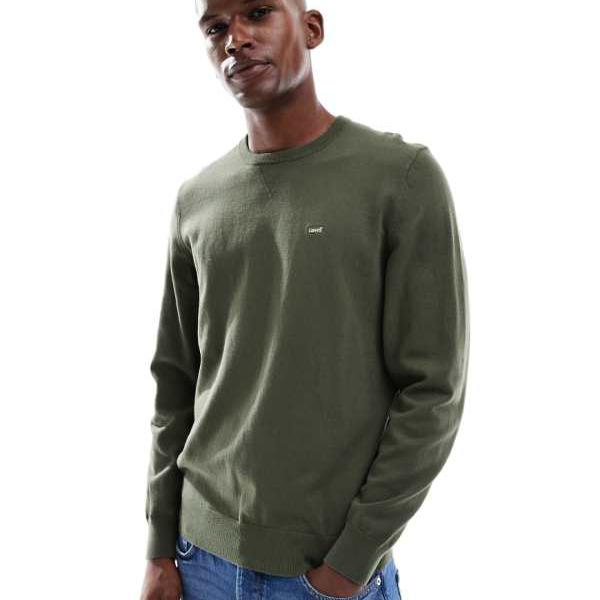 リーバイス Levi's リーバイスの軽量バットウィングロゴニットジャンパー（ダークグリーン） トップス ..