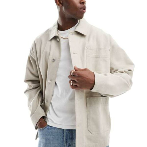 エイソス ASOS asos ASOS DESIGN ウォッシュ加工ツイル ワーカージャケット(ストーン) アウター メンズ 男性 インポートブランド 小さいサイズから大きいサイズまで エイソス ASOS asos ASOS DESIGN ウォッシュ加工ツイル ワーカージャケット(ストーン) アウター メンズ 男性 インポートブランド 小さいサイズから大きいサイズまで