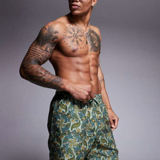 エイソス ASOS asos ASOS DESIGNのミドル丈スイムショーツ(ペイズリー柄、セージ) 水着 メンズ 男性 インポートブランド 小さいサイズから大きいサイズまで エイソス ASOS asos ASOS DESIGNのミドル丈スイムショーツ(ペイズリー柄、セージ) 水着 メンズ 男性 インポートブランド 小さいサイズから大きいサイズまで