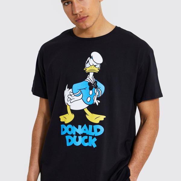 boohoo(ブーフー）BOOHOO 怒っているドナルドダックのTシャツ メンズ 男性 インポートブランド 小さいサイズから大きいサイズまで 20代 30代 40代 プレゼント 誕生日