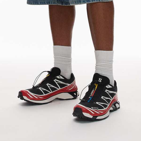 サロモン XT-6 GTX トレーナー（ブラック、フレイムスカーレット、バニラアイス） 靴 レディース 女性 インポートブランド 小さいサイズから大きいサイズまで