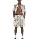 リバーアイランド River Island RIVER ISLAND リバーアイランドのクロシェショートパンツコーデ(エクリュ柄) パンツ ボトム メンズ 男性 インポートブランド 小さいサイズから大きいサイズまで(4)