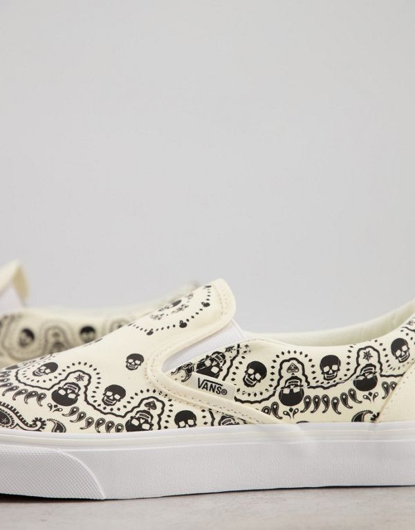 ヴァンズ Vans VANS バンズ バンダナブラックとホワイトのトレーナーのバンズクラシックスリップ 靴 メンズ 男性 インポートブランド 小さいサイズから大きいサイズまで