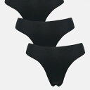エイソス ASOS asos ASOS DESIGN 3枚組 VPLなし ブラジリアンブリーフ(ブラック) 下着 レディース 女性 インポートブランド 小さいサ...
