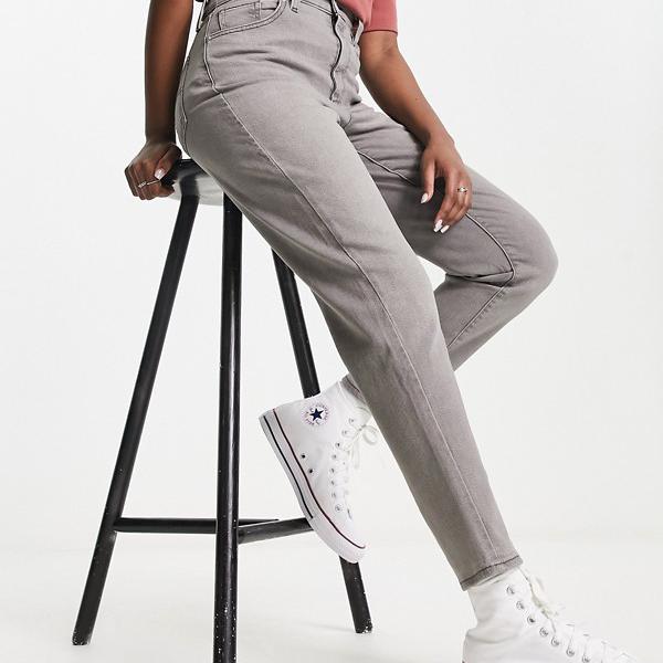 リーバイス Levi's リーバイスのハイウエスト マム ジーンズ、グレー ウォッシュ パンツ ボトム レディース 女性 インポートブランド 小さいサイズから大きいサイズまでのサムネイル