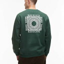ディッキーズ Dickies ディッキーズのオートフィールドグラフィックバックプリントスウェットシャツ(ダークグリーン) トップス メンズ 男性 インポートブランド 小さいサイズから大きいサイズまで