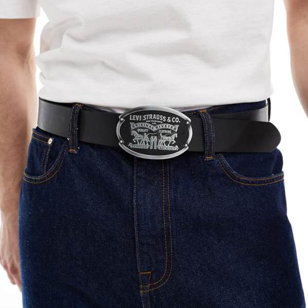 リーバイス Levi's リーバイスのビリーレザープレートベルト（ブラック） ベルト メンズ 男性 インポートブランド