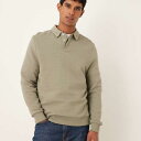 エイソス ASOS asos ASOS DESIGN リブ付きポロシャツ(グレー) トップス メンズ 男性 インポートブランド 小さいサイズから大きいサイズまで