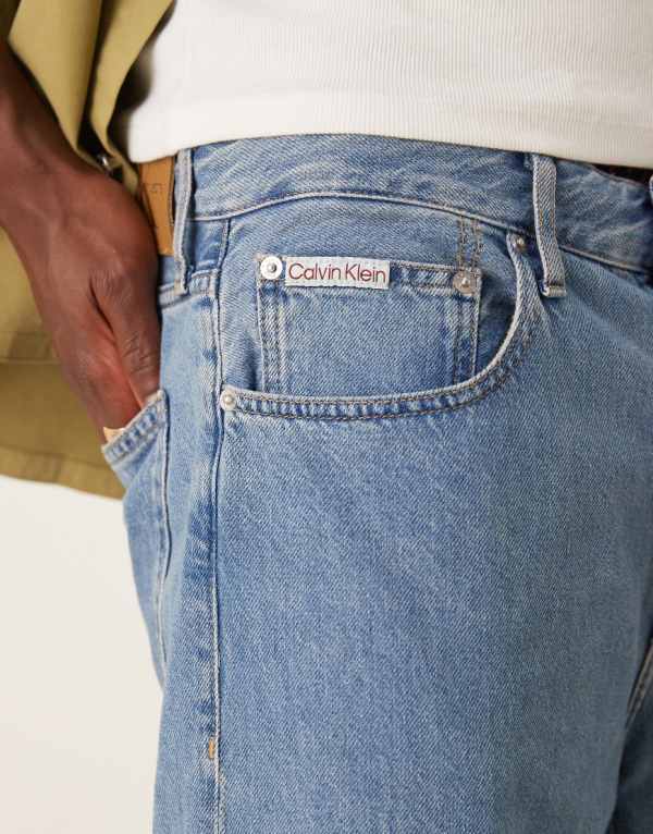 カルバンクラインジーンズ Calvin Klein Jeans カルバン・クライン・ジーンズのリラックス・ジョガーパンツ（ミッドブルーウォッシュ） パンツ ボトム メンズ 男性 インポートブランド 小さいサイズから大きいサイズまで
