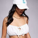 サウスビーチ SOUTH BEACH South Beach クリーム色のサウスビーチLAベースボールキャップ 帽子 レディース 女性 インポートブランド