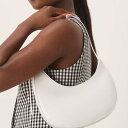 エイソス ASOS asos ASOS DESIGNのアシンメトリースクープショルダーバッグ(バックルディテール付き、ホワイト) 鞄 レディース 女性 インポートブランド(4)