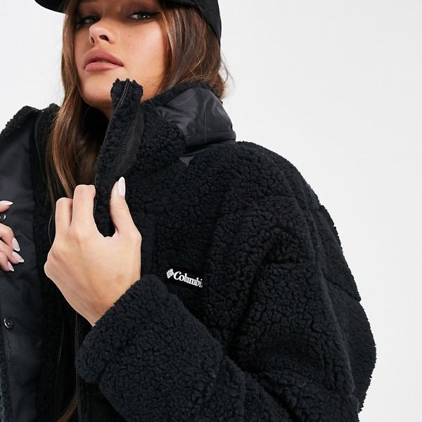 コロンビア Columbia コロンビアロッジバッフルシェルパジャケット（ブラック）ASOS限定 アウター レディース 女性 インポートブランド 小さいサイズから大きいサイズまで