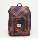 ハーシェルサプライ Herschel Supply Co Herschel Supply Co. Retreat ミニ バックパック、ピンク & パープル タータン チェック 鞄 レディース 女性 インポートブランド