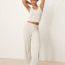 エイソス ASOS asos ASOS DESIGN トール ミックス&マッチ リブ トラウザー(ベージュ) ボトム パンツ レディース 女性 インポートブランド 小さいサイズから大きいサイズまで