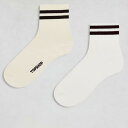 トップショップ Topshop TOPSHOP トップショップのスポーティリブソックス2足セット(バターミルク、チョコ、バーガンディ) 靴下 レディース 女性 インポートブランド 小さいサイズから大きいサイズまで